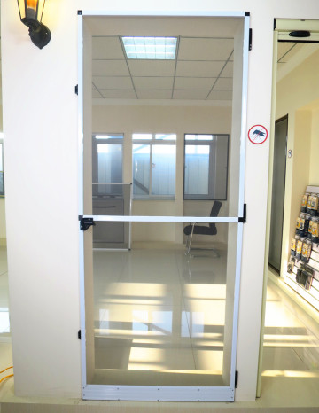 Hinged frame door with anti mosquito net screen