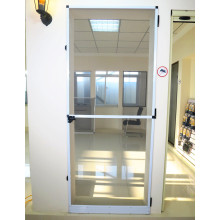 Hinged frame door with anti mosquito net screen