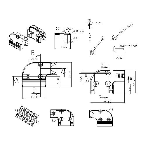 DBZAR-15XX2 3 D-SUB METAL HOODS,15P,RIGHT ANGLE, LONG SCREW