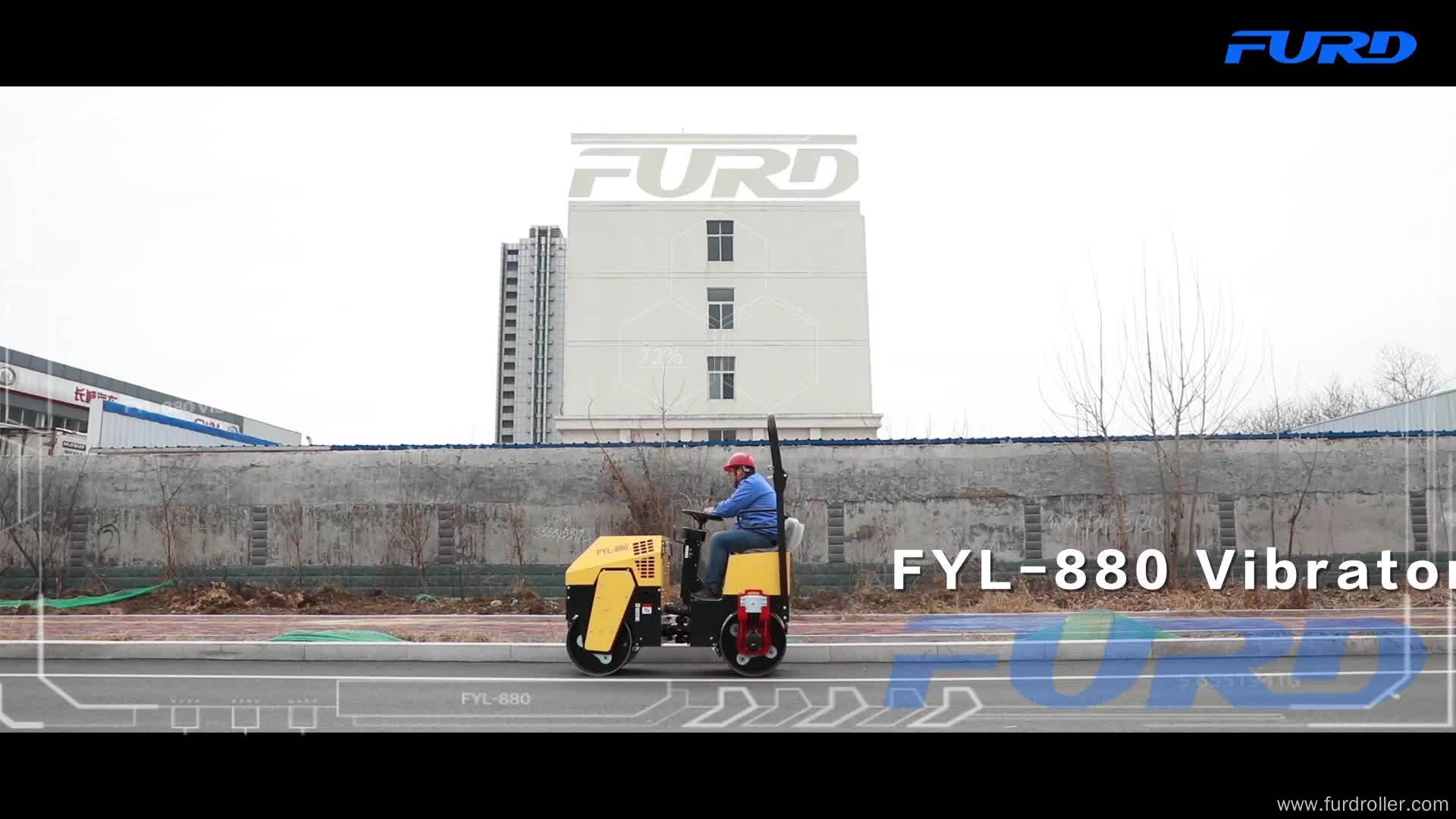 CE Approved 1 Ton Tandem Vibratory Roller (FYL-880)