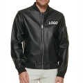 Veste de baseball masculine en cuir noir