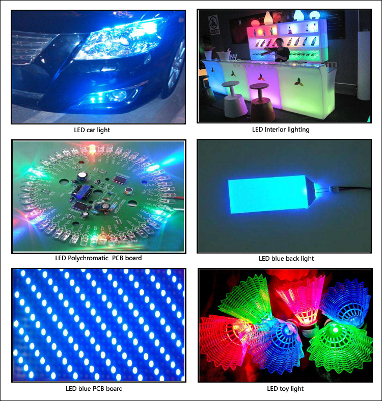 แอปพลิเคชั่น LED สีน้ำเงิน