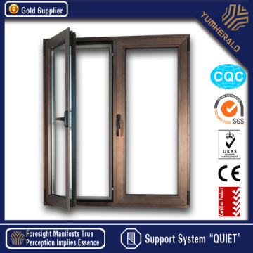 New Design Energy Efficient Double Glazing Glass Anti-Noise Casement Aluminum Tempered Glass Windows