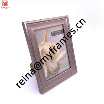 PS Plastic Photo Frame Glossy Metallic Photo Frame Table Stand