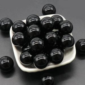 Bolas de chakra de obsidiana negra de 20 mm para alivio del estrés meditación balanceando la decoración del hogar bulones de cristal esferas pulidas