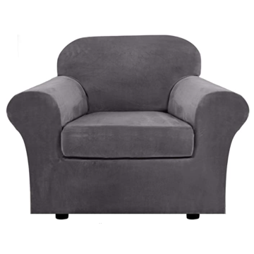 Velvet Stretch 2 Piece Chair Cover