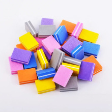 Custom Logo Mini Sponge Nail Buffer - Disposable, Single/Dual Sides, Red, Black, Purple, Pink