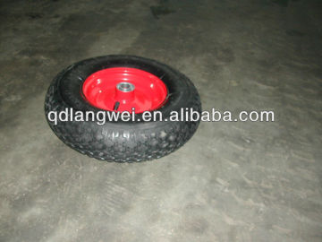 wheelbarrow spare parts/rubber pnuematic wheel 400-6