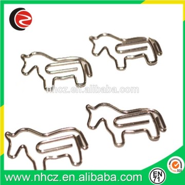 Metal Horse Shaped Paper Clips,Nickle Clips