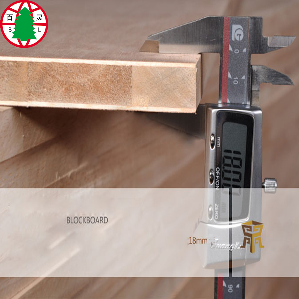 درجة عالية 18mm ميلامين لون Blockboard