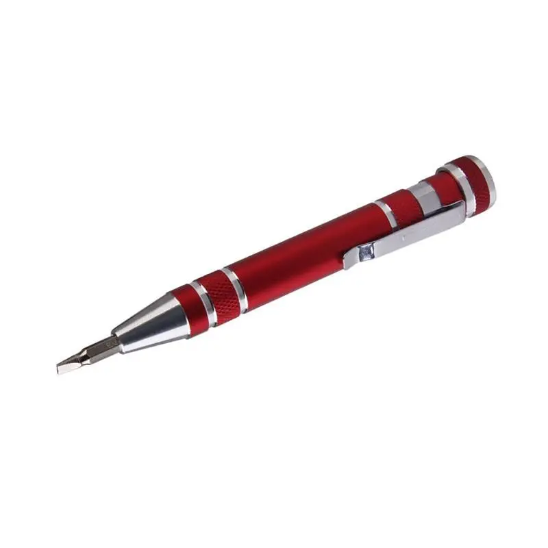 Slotted Phillips Bits Alloy Handle 8 in 1 Screwdriver Pen