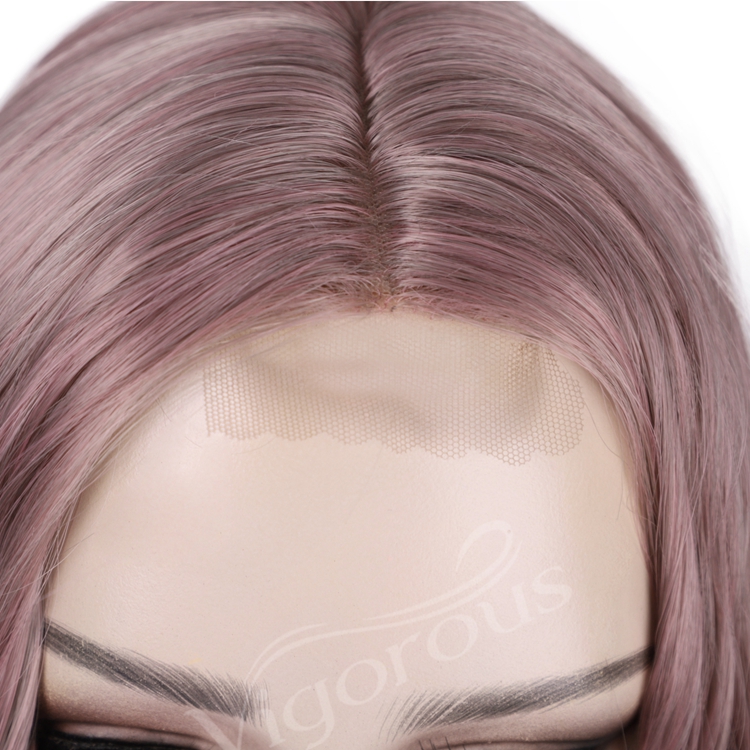 Cheapest High Quality Soft Wholesale Lace Front Short Bob Cut Water Wave Curly Women Cosplay Synthetic Hair Wig