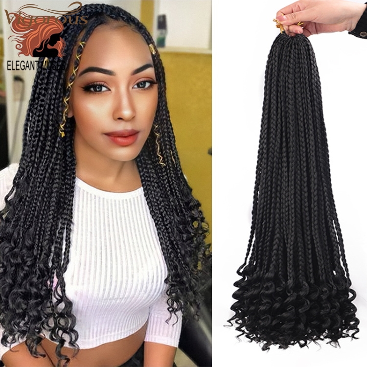 Vigorous 24 Inches11Color Ombre Braiding Hair Faux Locs Crochet Braids Soft Natural Soft Synthetic Hair Extension Goddess Locks