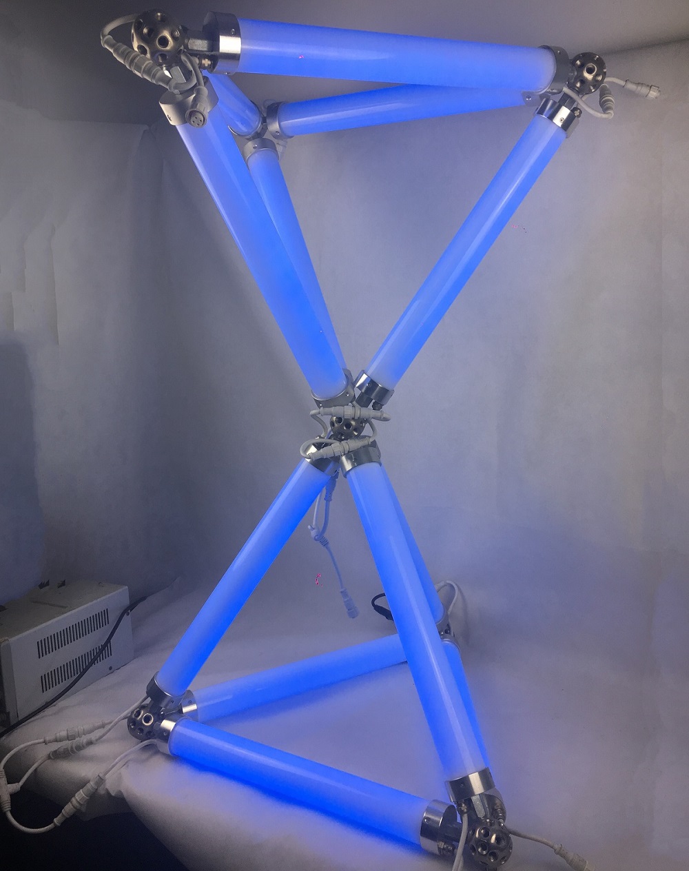 RGB Rangi ya 3D LED Meteor Tube taa