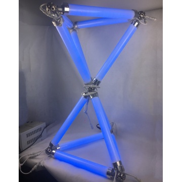 Lumière colorée de tube de météore LED 3D RVB