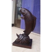 Groß Bronze Fisch Skulptur für Garten-Dekoration