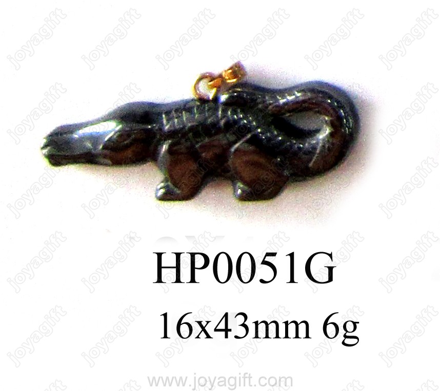 Pendentif crocodile hématite