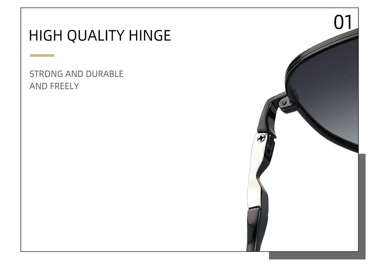 Unisex Acetate Temples Geometric Metal Sunglasses ME2181-Hinge Unisex Acetate Temples Geometric Metal Sunglasses ME2181-Hinge