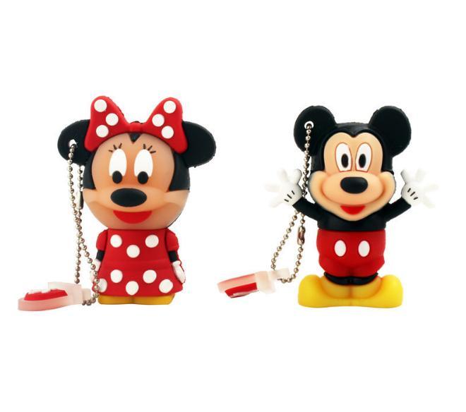 Custom Cartoon Pvc Mickey Mouse USB Flash Drive