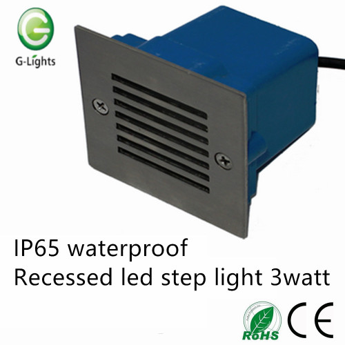 IP65 waterproof recessed led step light 3watt