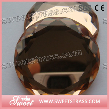 8mm smoked topaz flatback decorative glass stones for bags