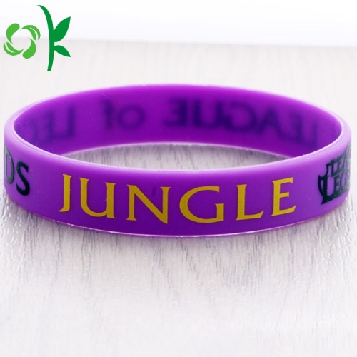 Thân thiện với môi trường phổ biến Silicone in Logo Bracelet / Bangles