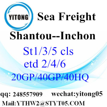 Shenzhen Zeevracht naar Inchon