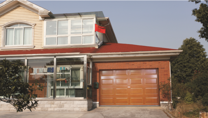 Automatic solid wood door garage door