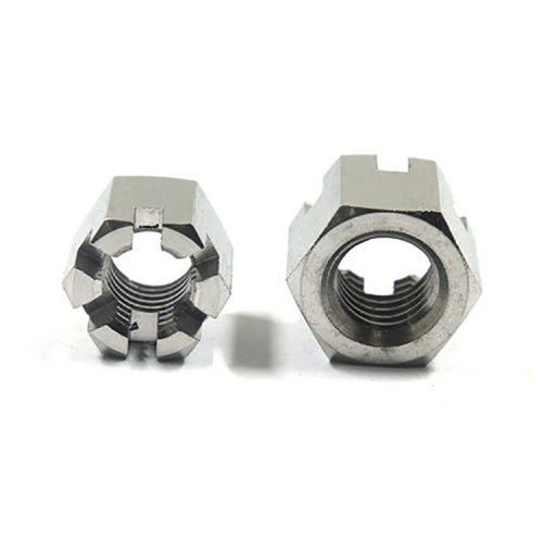 Stainless steel hexagon slotted and castle nuts