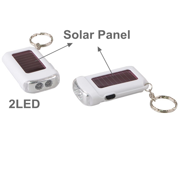 Torcia solare per portachiavi a LED personalizzata in plastica in plastica Mini PVC