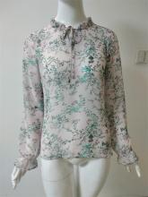 Printed Long Sleeve Shirt with a Streamer