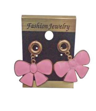 bow alloy earring