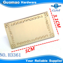 customized engrave pattern rectangle pattern logo name plate