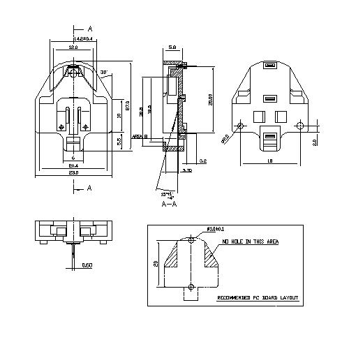 Coin Cell Holders FOR CR2032M BT-S-SN-R-CR2032M