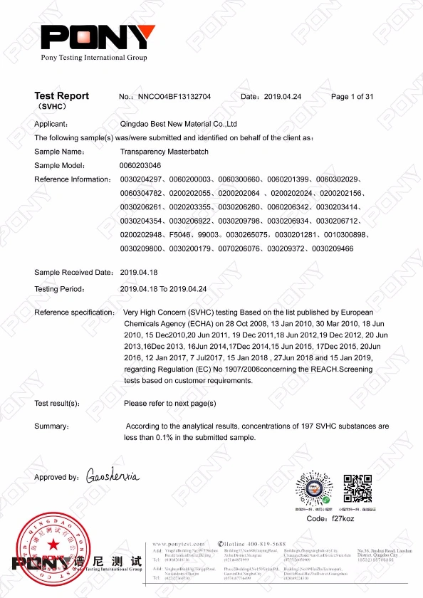 Biodegradable Green Resin Color Masterbatches for ABS /PS /PC/Pet/PP/HDPE /LDPE