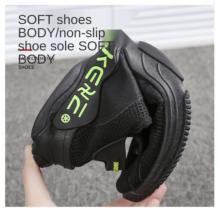 Fashion New Men's Shoes Korean Sports and Leisure Running Shoes Fly Woven Breathable Mesh Shoes Casual