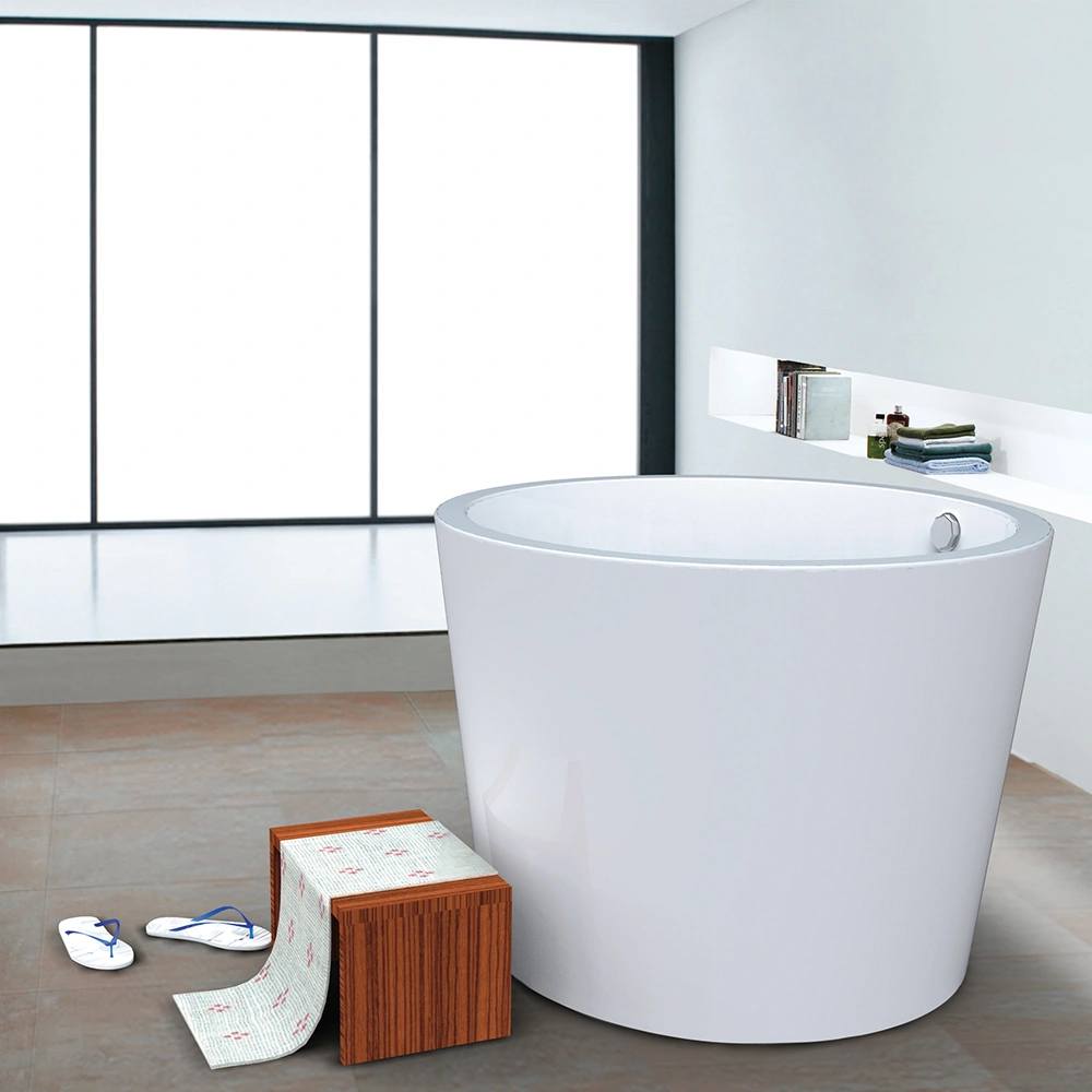 Cheap Small Size Bathroom Freestanding Deep Soaking Round Bathtub