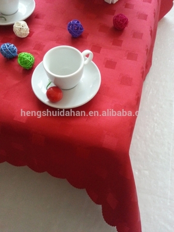 polyester wedding table cloth jacquard