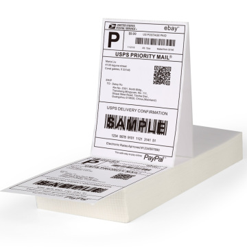 Fanfold 4" x 6" Direct Thermal Shipping Labels