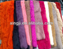 Top quality rabbit fur skin dyed color rabbit fur sample for garment
