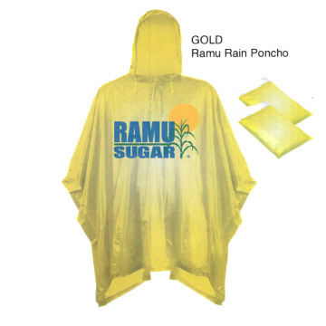 Orang dewasa kalis air 100% poncho hujan PVC