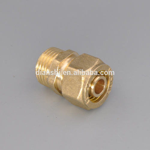 Male thread Straight Union Brass Compression Fitting For PEX-AL-PEX pipe