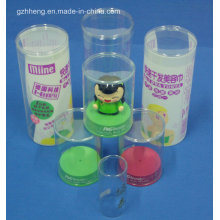 Cylinder Round Plastic Box with Printing (HH397)