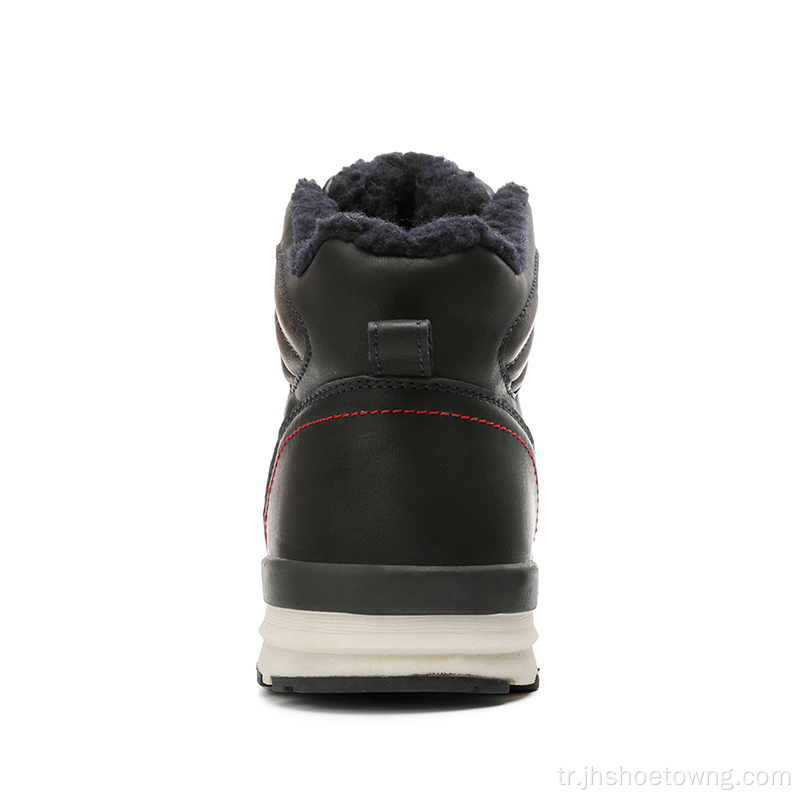 erkek yüksek top açık yürüyüş spor ayakkabıları kış sıcak ayakkabılar