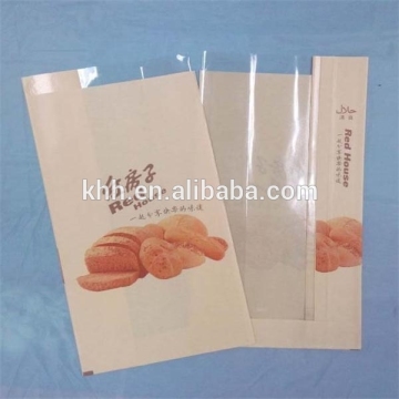 50GSM Food Grade Widow Paper Bag with Plastic Window for Bread