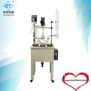 Laboratory stirring heating mantle glass reactor