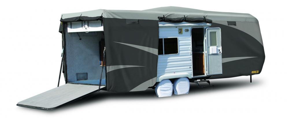 Tasarımcı Serisi SFS Shed Toy Hauler RV kapağı