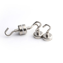 Heavy Duty Strong Power Force Neodymium magnetic material Pot Magnet hooks holder Fishing Magnet Hooks