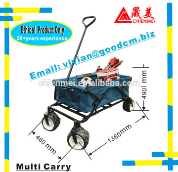 Sports Collapsible Folding Utility Wagon Collapsible Garden Cart Beach Red Blue