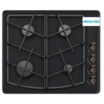 Panel masak hitam dengan corak retro Hob